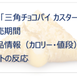 マック「三角チョコパイカスタード」はいつまで?カロリー・値段は?