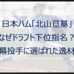 【日ハム】北山亘基はなぜドラフト下位指名?開幕投手(2022)に選ばれた逸材!