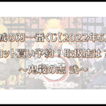 鬼滅の刃一番くじ~鬼殺の志 弐~【2022年5月】ロット買い!取扱店は?