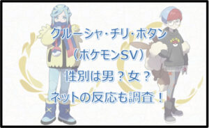 グルーシャ・チリ・ボタン(ポケモンSV)の性別は男?女?ネットの反応も調査!