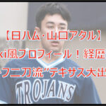 【山口アタル】wiki風プロフィール!”ハーフ二刀流”のテキサス大出身!経歴も調査