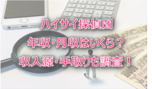 ハイサイ探偵団の年収・月収は?収入源・手取りも調査!