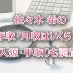 佐々木希の年収・月収は?収入源・手取りも調査!