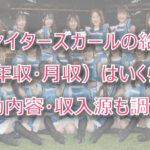 ファイターズガールの給料（年収・月収）はいくら？収入源や活動内容も調査！
