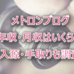メトロンブログの年収・月収は？収入源・手取りも調査！