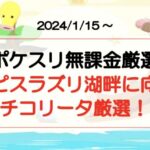 【ポケスリ無課金厳選】ラピスラズリ湖畔に向けてチコリータ厳選!(2024/1/15〜)