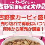 吉野家カービィ盛り売り切れで再販はいつ?何時から販売か調査!