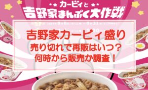 吉野家カービィ盛り売り切れで再販はいつ?何時から販売か調査!